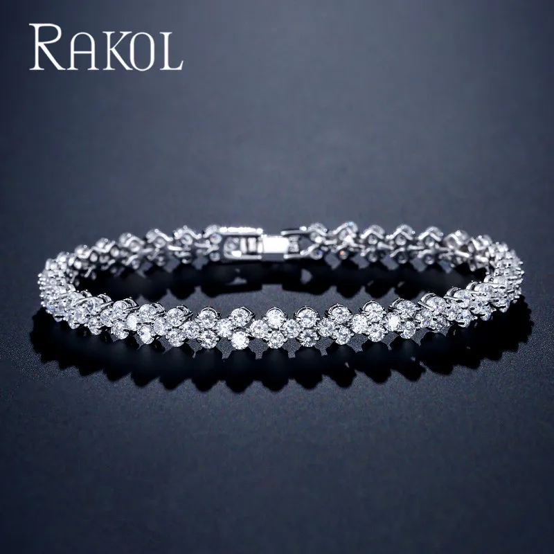 RAKOL Romantic Cubic Zirconia Bracelet for Women Wedding Dinner Casual Birthday Gift Dress Accessories REBP067
RAKOL Romantic Cubic Zirconia Bracelet for Women Wedding Dinner Casual Birthday Gift Dress Accessories REBP067