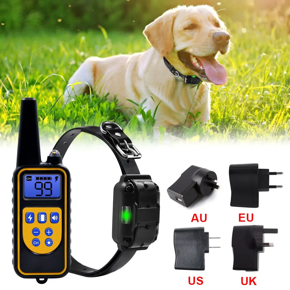 800m Electric Dog Training Collar Pet Remote Control Waterproof Rechargeable With LCD Display For All Size Shock Vibration Sound
800m Electric Dog Training Collar Pet Remote Control Waterproof Rechargeable With LCD Display For All Size Shock Vibration Sound