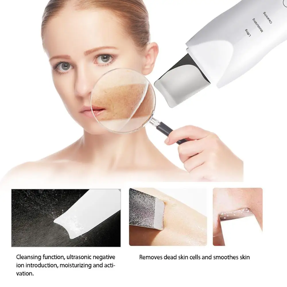Ultrasonic Skin Scrubber Deep Face Cleaning Machine Peeling Shovel Facial Pore Cleaner Face Skin Scrubber Lift Machine
Ultrasonic Skin Scrubber Deep Face Cleaning Machine Peeling Shovel Facial Pore Cleaner Face Skin Scrubber Lift Machine