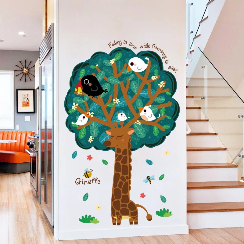 Big tree giraffe cartoon wall sticker children's room bedroom living room background decoration REMOVABLE DECAL
Big tree giraffe cartoon wall sticker children's room bedroom living room background decoration REMOVABLE DECAL
