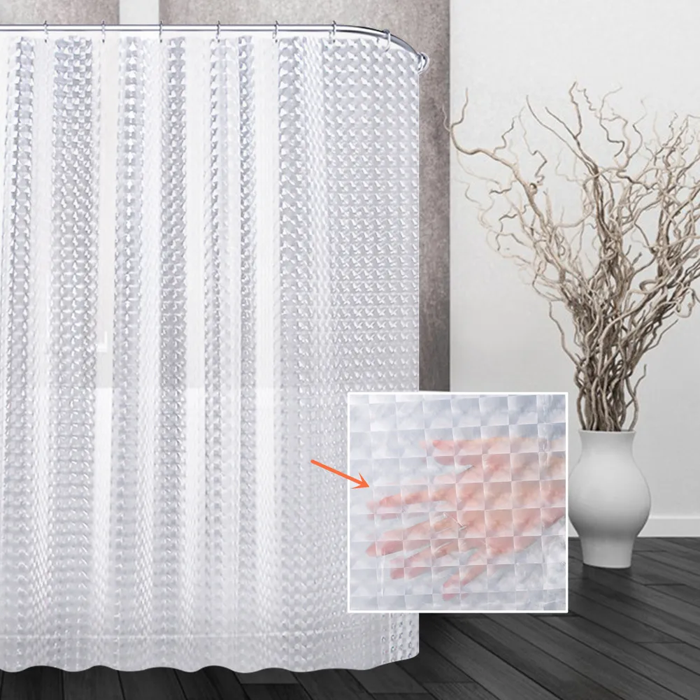 3D Lattice Shower Curtain Bathroom Curtains Transparent Water Repellent Heavy Duty Bath Cloth For Spa Hotel Tub Showers Decor
3D Lattice Shower Curtain Bathroom Curtains Transparent Water Repellent Heavy Duty Bath Cloth For Spa Hotel Tub Showers Decor