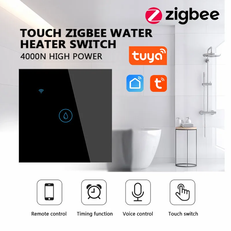 Smart Home Wireless Boiler Water Heater Switch 4400W Smart Touch Switch Timing APP Remote Control Panel For Alexa Google Home
Smart Home Wireless Boiler Water Heater Switch 4400W Smart Touch Switch Timing APP Remote Control Panel For Alexa Google Home
