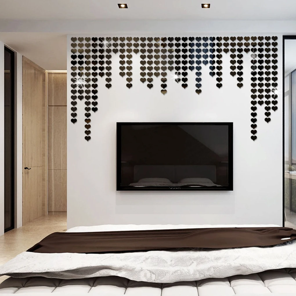 100Pcs Mirror Sticker Wall Decoration 3D Decal Mirror Acrylic Heart Sticker Self-Adhesive Mural DIY For Kids Bedroom Living Room
100Pcs Mirror Sticker Wall Decoration 3D Decal Mirror Acrylic Heart Sticker Self-Adhesive Mural DIY For Kids Bedroom Living Room