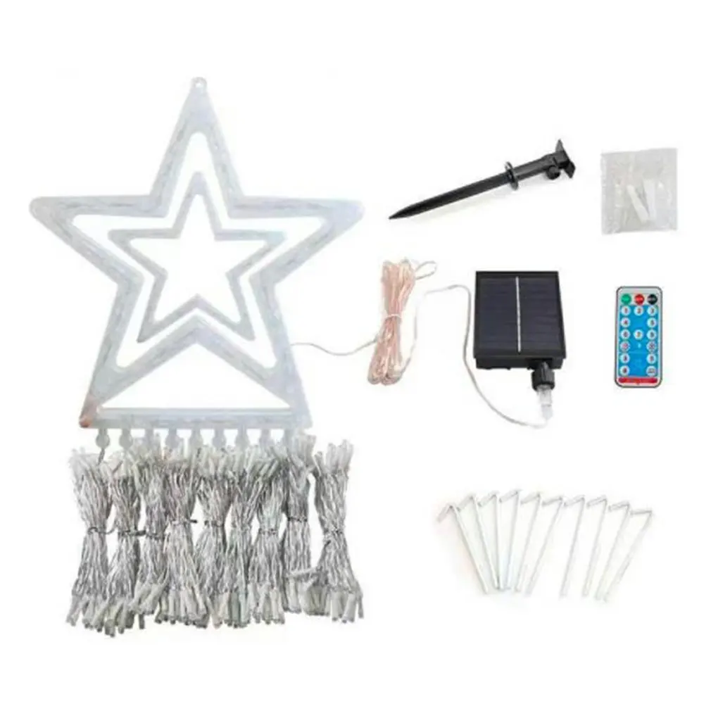 Pentagram Waterfall Lights Christmas Hanging Tree Lights Water Lights Meteor Lights Garden Remote Control Solar Lights
Pentagram Waterfall Lights Christmas Hanging Tree Lights Water Lights Meteor Lights Garden Remote Control Solar Lights