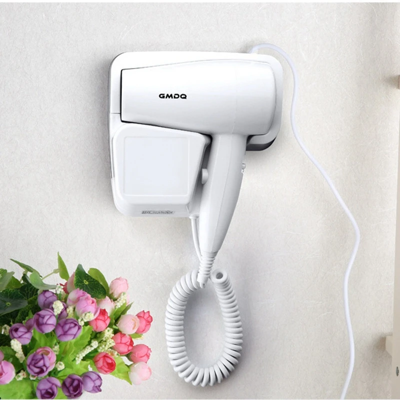 GMDQ Hot & Cold Wind Blow Hair Dryer Electric Wall Mount Hotel Bathroom Negative Ion Blower with Bracket