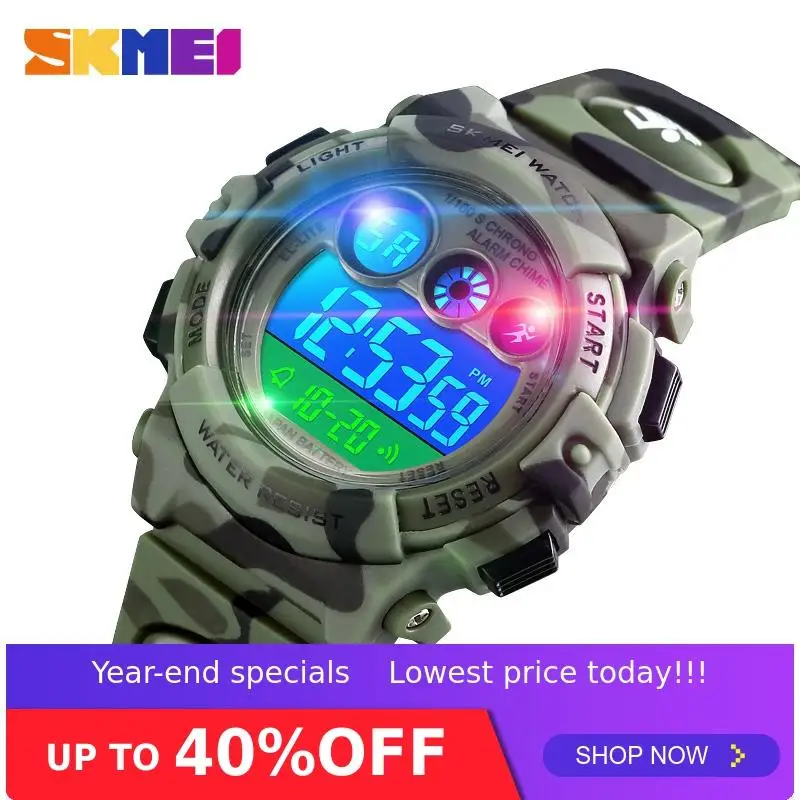 

SKMEI Children's Sport Kids Watches Young And Energetic Dial Design Waterproof 50M Colorful LED+EL Lights relogio infantil 1547