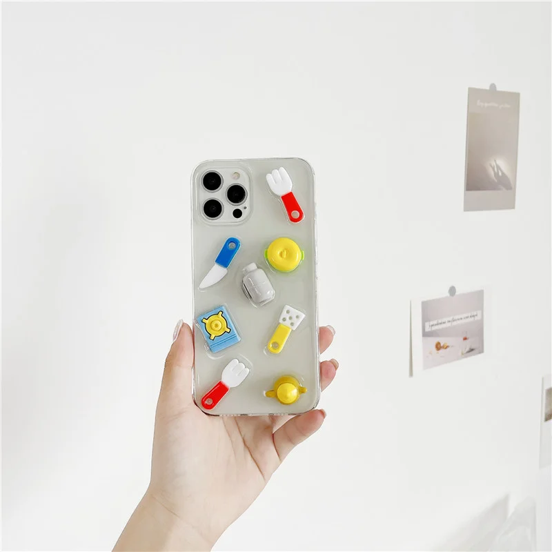 Cute 3D Stereo Kitchen Ware Toy Phone Case for iPhone 12 11 Pro Max 7 8 Plus SE 2020 X XR XS Max Funny Soft Clear Glue Shell
Cute 3D Stereo Kitchen Ware Toy Phone Case for iPhone 12 11 Pro Max 7 8 Plus SE 2020 X XR XS Max Funny Soft Clear Glue Shell