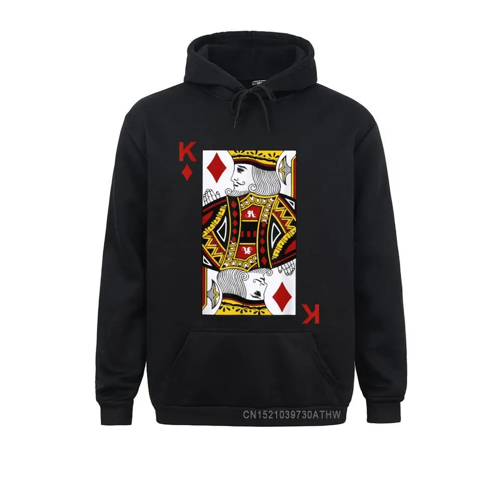 

King Of Diamond Blackjack Cards Poker 21 K Mens Men Sweatshirts Hoodies Company Sportswears Long Sleeve
