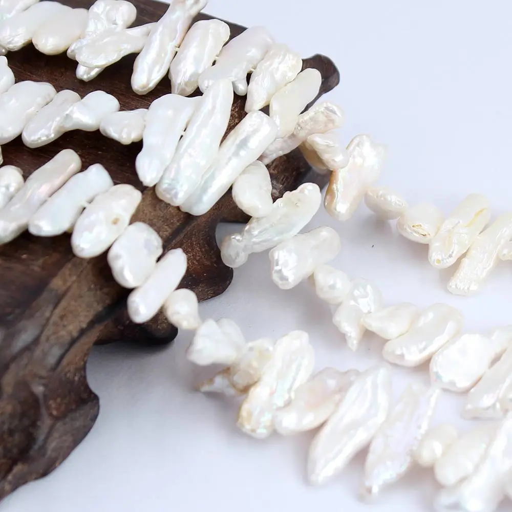 Free ship 6x14mm White Biwa Baroque Reborn Jewelry Natural Pearl Beads 14"
Free ship 6x14mm White Biwa Baroque Reborn Jewelry Natural Pearl Beads 14"