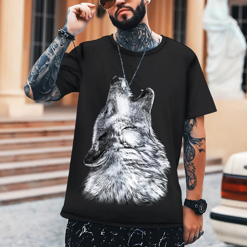 KYCK The Lonely Wolf King Roaring Up To Sky 3D Printing Men's T-shirt The Homesick Wolf High Quality Leica Cotton Clothing 9XL
KYCK The Lonely Wolf King Roaring Up To Sky 3D Printing Men's T-shirt The Homesick Wolf High Quality Leica Cotton Clothing 9XL