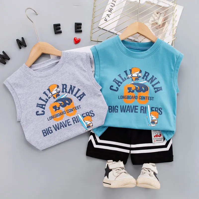 Fashion Children Boys Girls Cotton Clothing Summer Baby Vest Shorts 2Pcs/Sets Toddler Cartoon Tracksuits Sport Clothes Costume
Fashion Children Boys Girls Cotton Clothing Summer Baby Vest Shorts 2Pcs/Sets Toddler Cartoon Tracksuits Sport Clothes Costume