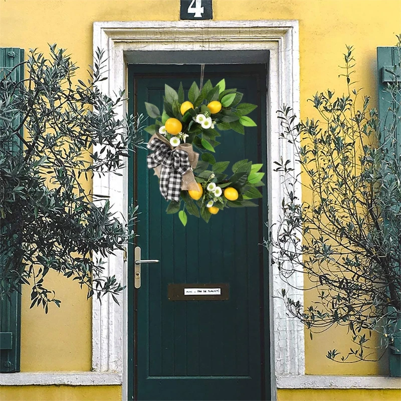 Artificial Fruit Lemon Wreath Fall Spring Daisy Flowers Garland for Farmhouse Front Door Home Wall Window Decor
Artificial Fruit Lemon Wreath Fall Spring Daisy Flowers Garland for Farmhouse Front Door Home Wall Window Decor