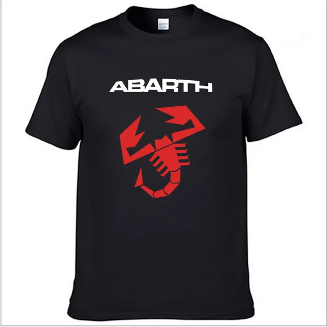 Мужская майка с коротким рукавом Abarth логотип автомобиля летних повседневных