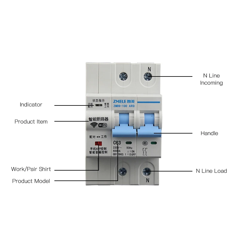 2P WiFi Smart Circuit Breaker Switch Smart Home Automation Overload Short Circuit Voice Control with Amazon Alexa Google home
2P WiFi Smart Circuit Breaker Switch Smart Home Automation Overload Short Circuit Voice Control with Amazon Alexa Google home