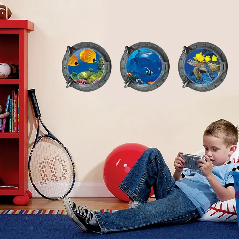 Lovely Cute 3D Porthole Sea Animals Views Removable Wall Sticker Decals PVC Mural Home Living Room Kids Bedroom Decoration
Lovely Cute 3D Porthole Sea Animals Views Removable Wall Sticker Decals PVC Mural Home Living Room Kids Bedroom Decoration