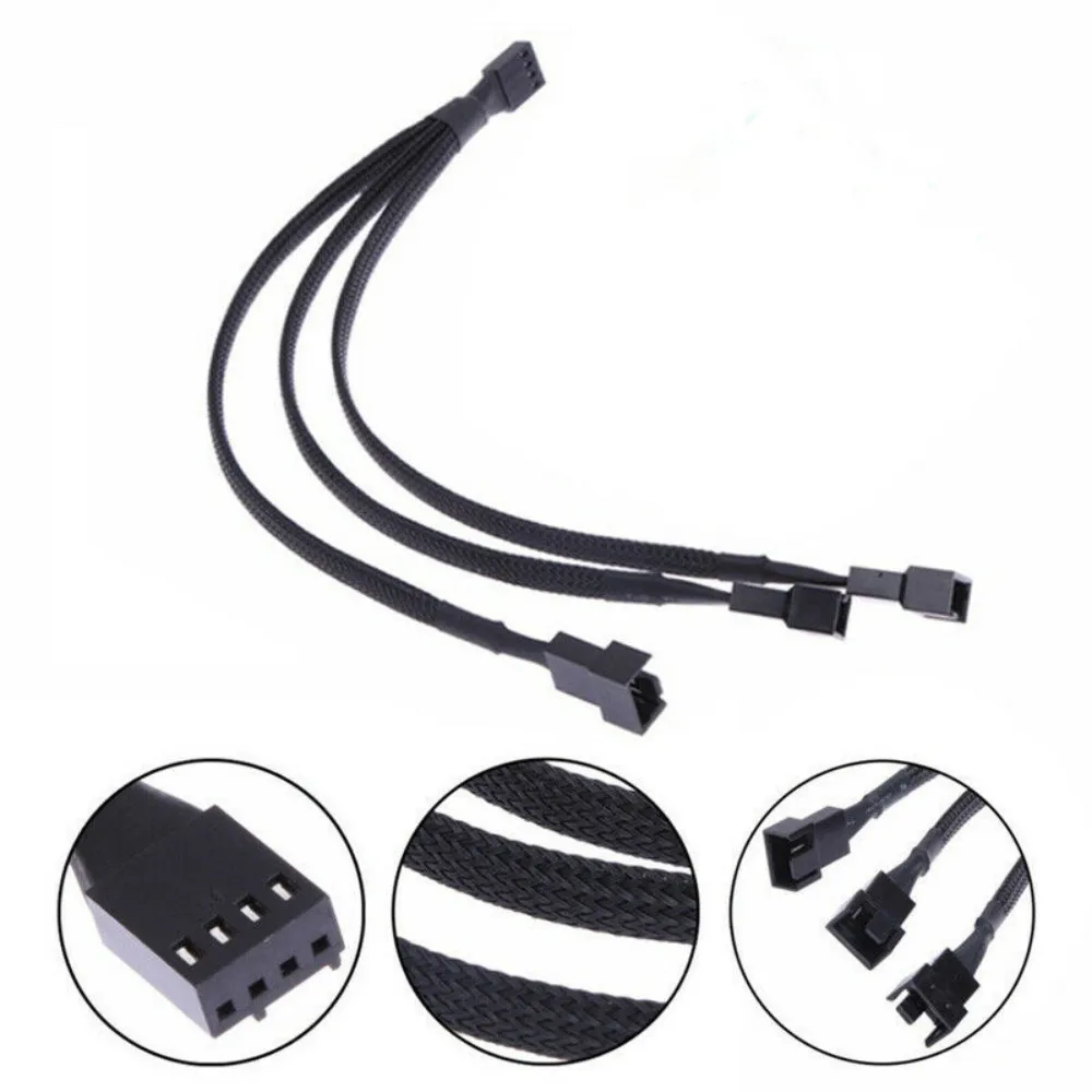 PWM Fan Splitter Adapter Cable Sleeved Braided Splitter Computer PC 4 Pin Fan Extension Power Cable 1 to 3 Converter
PWM Fan Splitter Adapter Cable Sleeved Braided Splitter Computer PC 4 Pin Fan Extension Power Cable 1 to 3 Converter