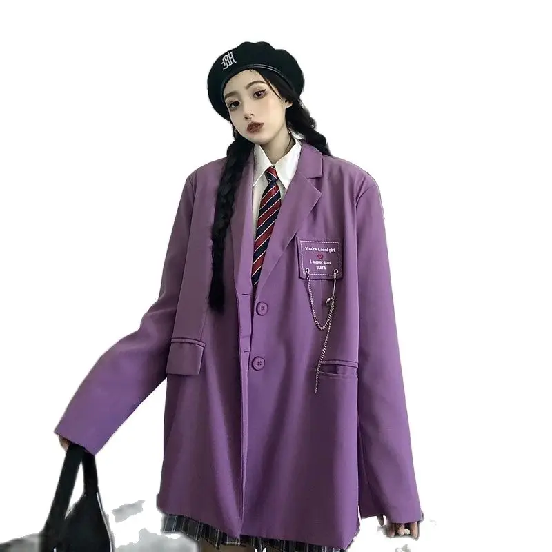2021 New Korean Loose BF Suits Jacket Spring Autumn Blazers Suit Jacket Women Outerwear f1018
2021 New Korean Loose BF Suits Jacket Spring Autumn Blazers Suit Jacket Women Outerwear f1018