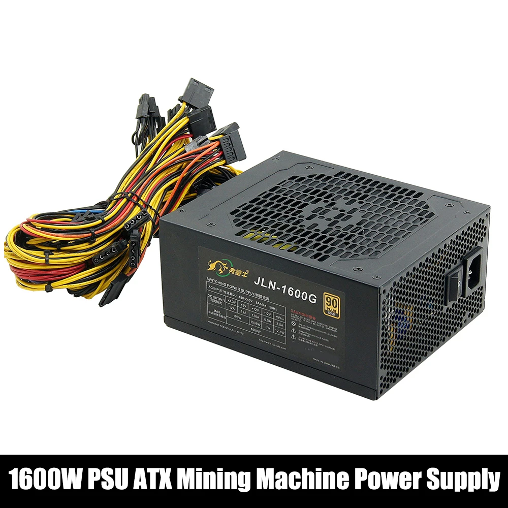 JLN-1600G 1600W PSU ATX Mining Machine Power Supply 180-240V Input EMC Switching Power Supply Support 6/8 GPU for Bitcoin Mining
JLN-1600G 1600W PSU ATX Mining Machine Power Supply 180-240V Input EMC Switching Power Supply Support 6/8 GPU for Bitcoin Mining