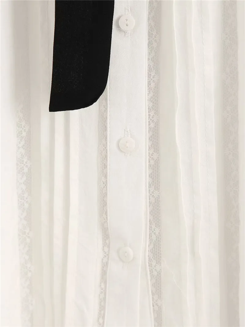 TMODA1020 Chiffon Office Lady Lace Shirts Summer New Ruffled Collar Beaded Tassel Long-Sleeved Women Elegant Outwear Tops
TMODA1020 Chiffon Office Lady Lace Shirts Summer New Ruffled Collar Beaded Tassel Long-Sleeved Women Elegant Outwear Tops