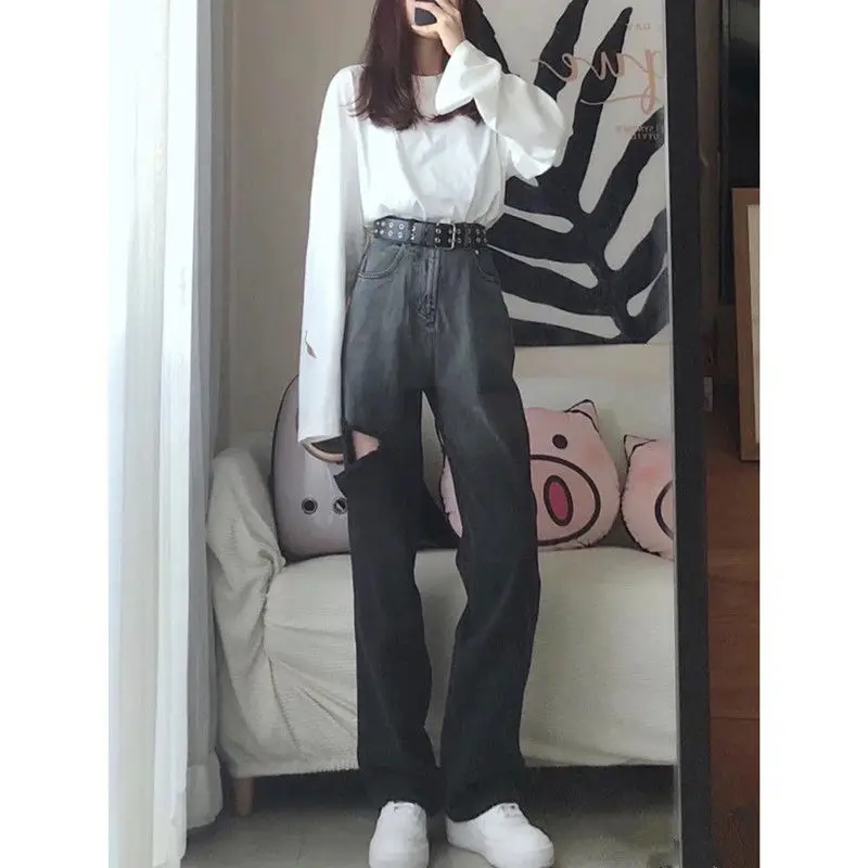 High street jeans women's summer 2021 new straight BF loose gradient wide leg design pants
High street jeans women's summer 2021 new straight BF loose gradient wide leg design pants