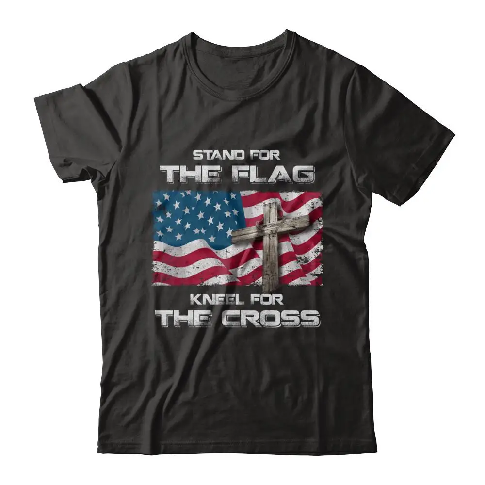 Stand for The Flag, Kneel for The Cross. Religiou Patriotic Slogan T-Shirt. Summer Cotton Short Sleeve O-Neck Mens T Shirt New
Stand for The Flag, Kneel for The Cross. Religiou Patriotic Slogan T-Shirt. Summer Cotton Short Sleeve O-Neck Mens T Shirt New