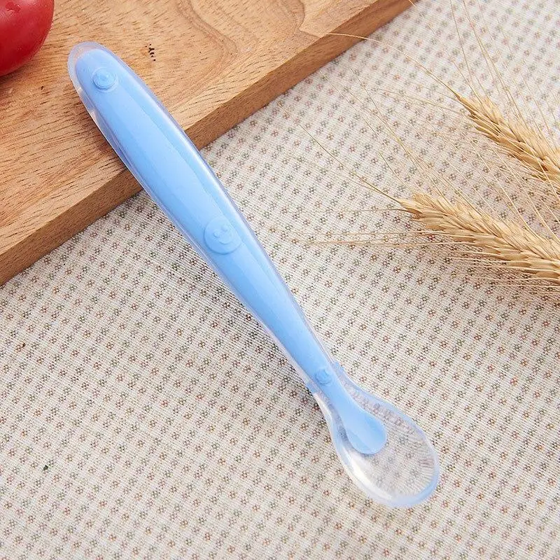 Baby Soft Silicone Spoon Fork Children Utensil Safety Tableware Infant Solid Baby Temperature Sensing Spoon Baby Feeding Tools
Baby Soft Silicone Spoon Fork Children Utensil Safety Tableware Infant Solid Baby Temperature Sensing Spoon Baby Feeding Tools