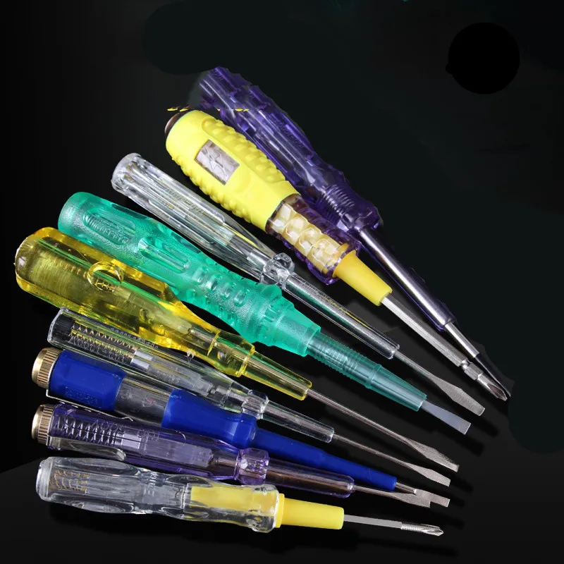 Volt Current ac dc voltage test pencil Contact light Double-headed Electric Tester Crossed Insulated screwdriver for repair tool 
Volt Current ac dc voltage test pencil Contact light Double-headed Electric Tester Crossed Insulated screwdriver for repair tool
