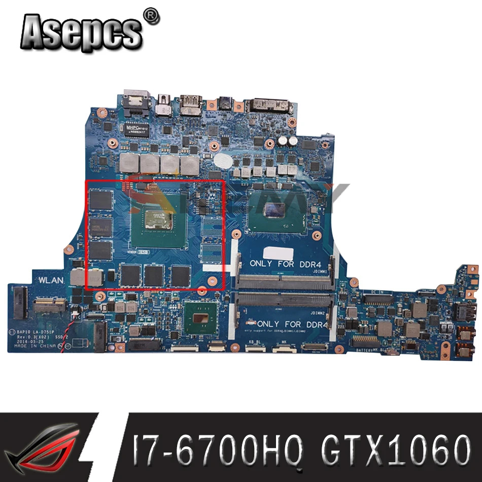 FOR DELL Alienware 15 R3 17 R4 Laptop motherboard CN-08HJ6J 08HJ6J 8HJ6J LA-D751P with SR2FQ I7-6700HQ GTX1060 100% working well 
FOR DELL Alienware 15 R3 17 R4 Laptop motherboard CN-08HJ6J 08HJ6J 8HJ6J LA-D751P with SR2FQ I7-6700HQ GTX1060 100% working well