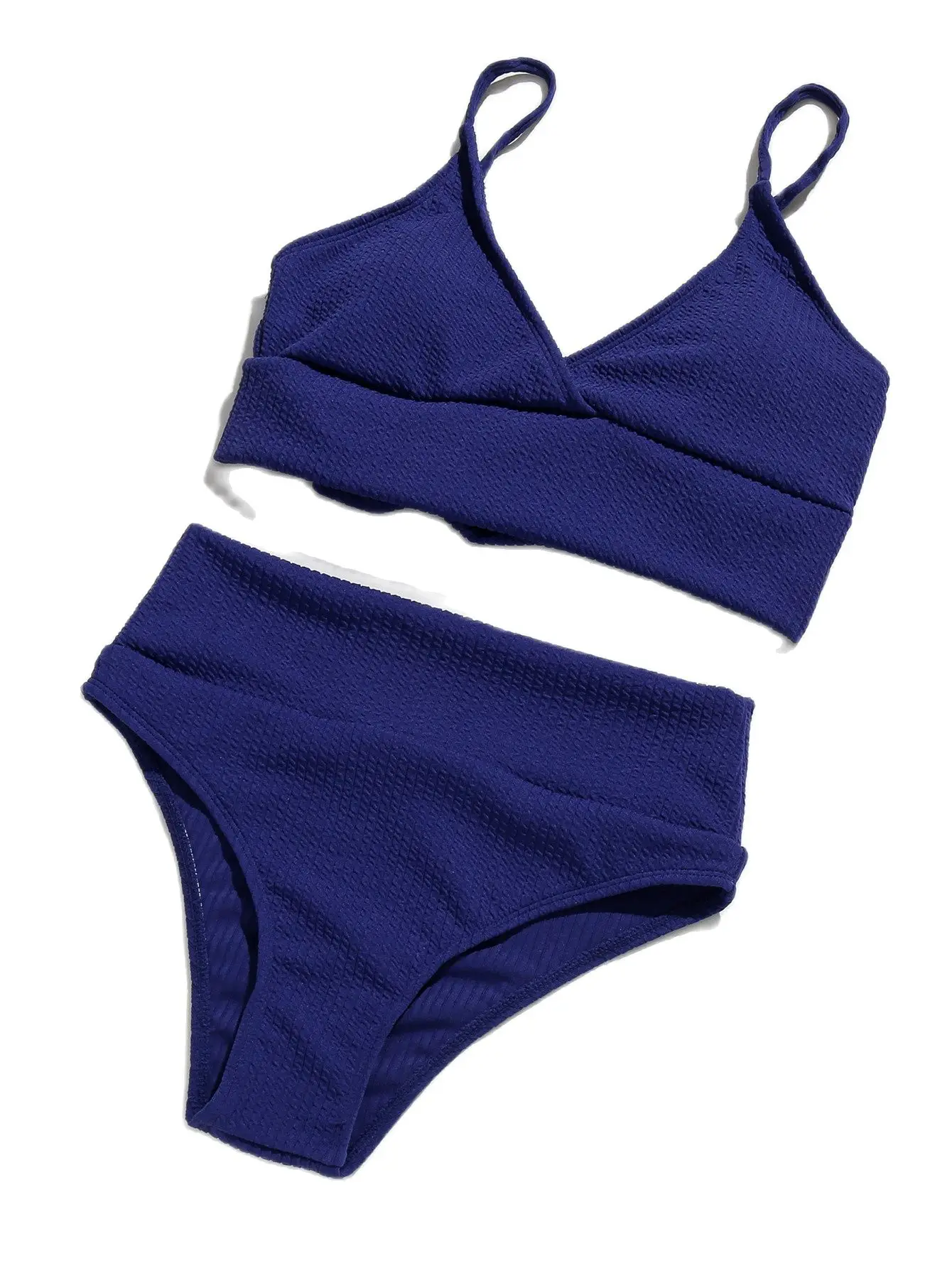 Womens Two Piece Bikinis Set V Surplice Neck Swimwear Ribbed Swimsuits High Cut Adjustable Removable Padding Strap Bathing Suits
Womens Two Piece Bikinis Set V Surplice Neck Swimwear Ribbed Swimsuits High Cut Adjustable Removable Padding Strap Bathing Suits