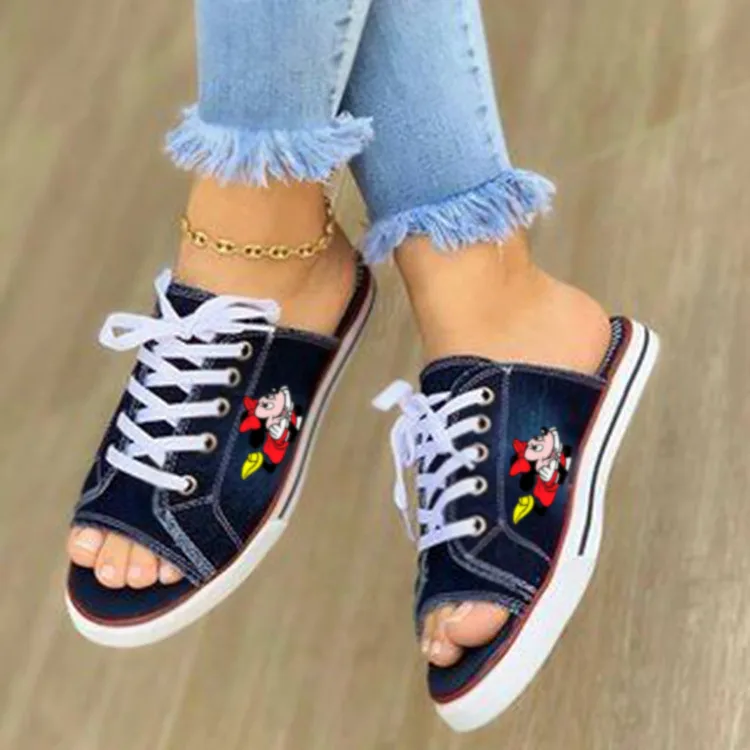 Disney children's cartoon Mickey Mouse girl adult non-slip soft sole casual shoes printed canvas slippers sandals
Disney children's cartoon Mickey Mouse girl adult non-slip soft sole casual shoes printed canvas slippers sandals