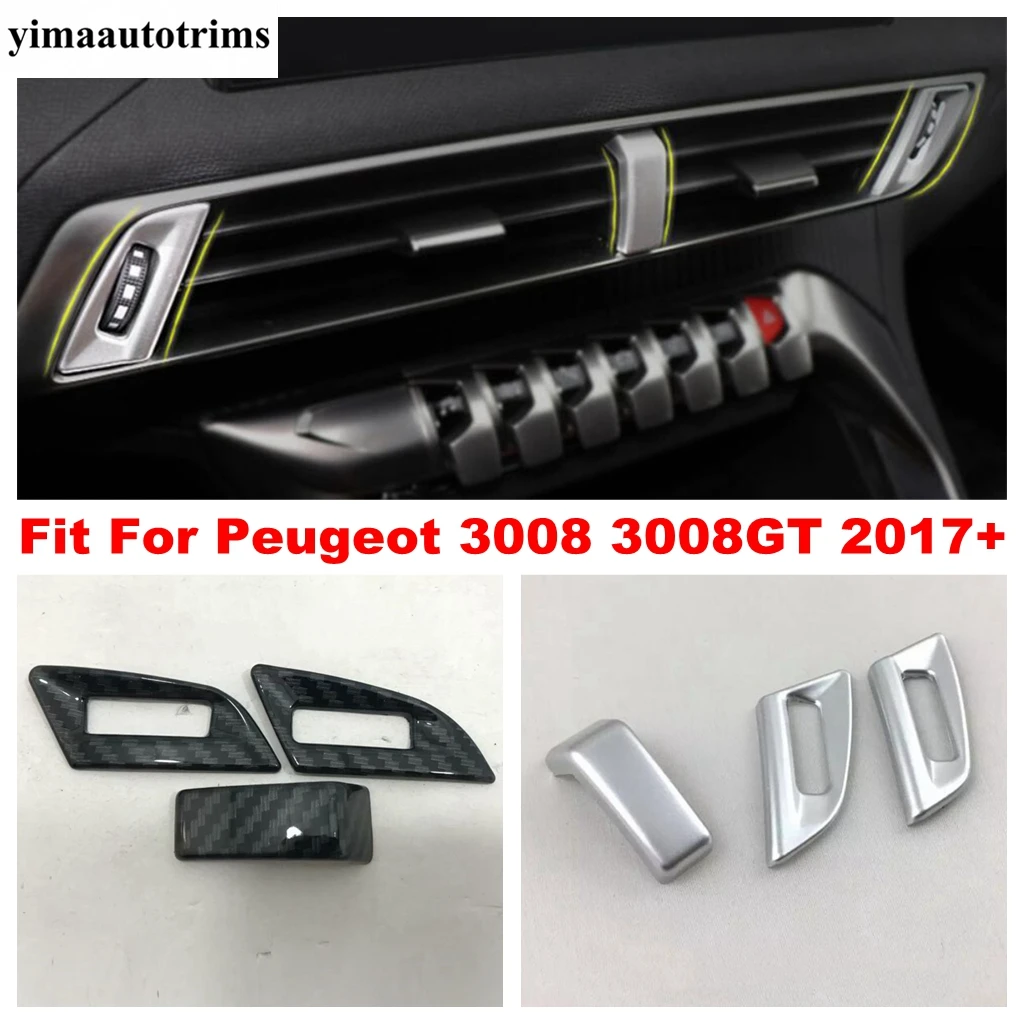 Central Control Middle AC Air Outlet Vent Panel Cover Trim Carbon Fiber / Matte Accessories For Peugeot 3008 3008GT 2017 - 2021
Central Control Middle AC Air Outlet Vent Panel Cover Trim Carbon Fiber / Matte Accessories For Peugeot 3008 3008GT 2017 - 2021