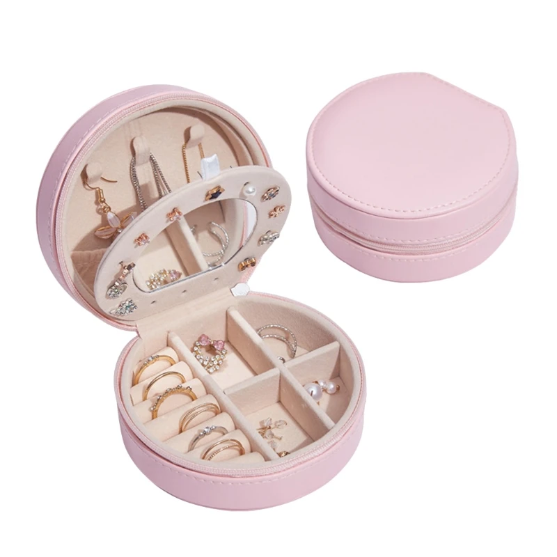 Protable Travel Leather Mini Round Bracelet Box Earrings Necklace Organizer Display Brooch Jewelry Storage Case Women Girls Gift
Protable Travel Leather Mini Round Bracelet Box Earrings Necklace Organizer Display Brooch Jewelry Storage Case Women Girls Gift