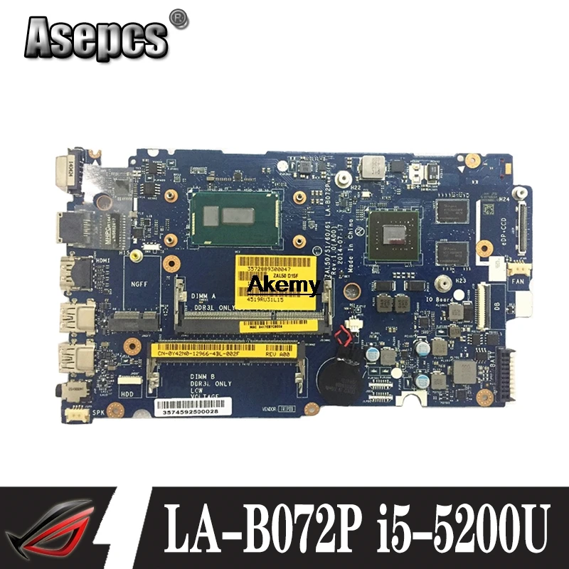 LA B072P CN 0YWW5F для Dell Latitude 3450 3550 Материнская плата ZAL50/51/60/61 01J67F тестовая работа