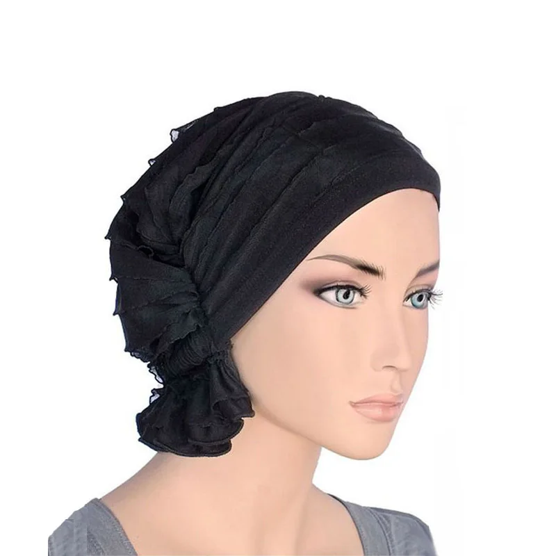 New Muslim Women Chiffon Solid Ruffle Breathable Bandanas Turban Hat Headwear Chemo Cap Headscarf Hair Accessories 
New Muslim Women Chiffon Solid Ruffle Breathable Bandanas Turban Hat Headwear Chemo Cap Headscarf Hair Accessories