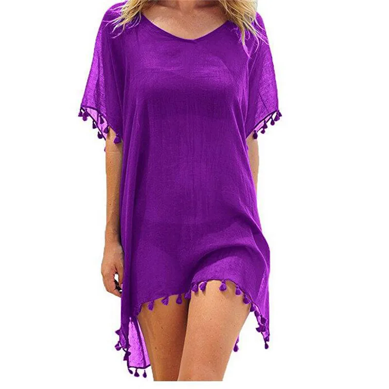 2021 Chiffon Tassels Beach Wear Women Swimsuit Cover Up Swimwear Bathing Suits Summer Mini Dress Loose Solid Pareo Cover Ups
2021 Chiffon Tassels Beach Wear Women Swimsuit Cover Up Swimwear Bathing Suits Summer Mini Dress Loose Solid Pareo Cover Ups