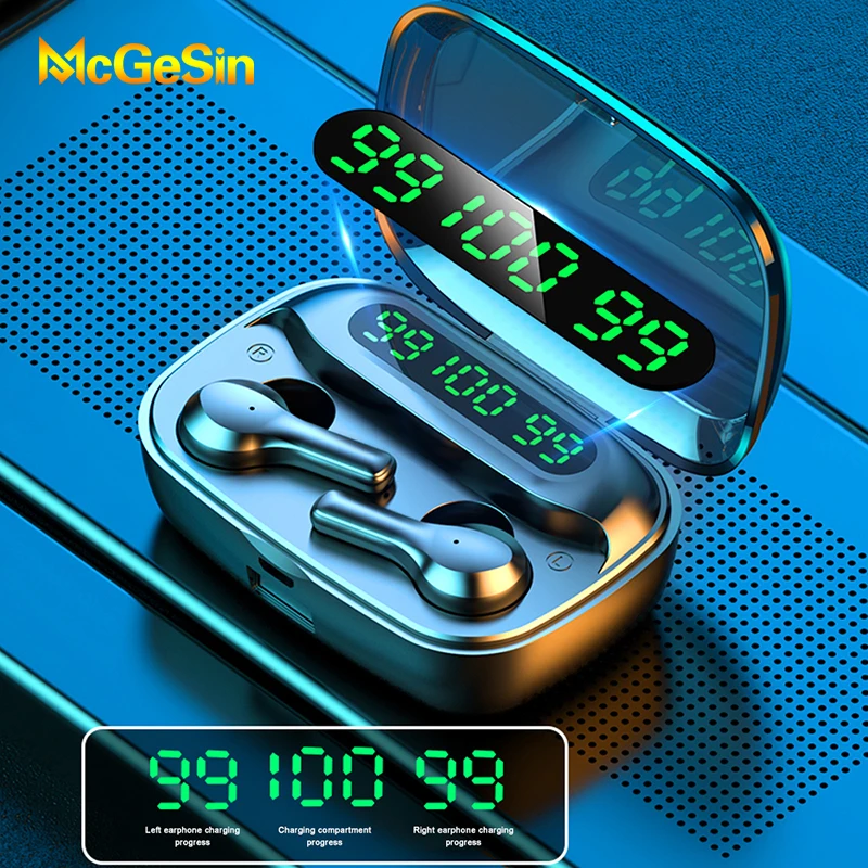 R3 TWS Wireless Earphone Bluetooth V5.0 Music Headset Three LED Power Display Earbuds 2000mAh Sport Earphones With Mic For Phone
R3 TWS Wireless Earphone Bluetooth V5.0 Music Headset Three LED Power Display Earbuds 2000mAh Sport Earphones With Mic For Phone
