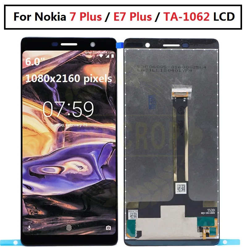 6 0 "оригинальный Дисплей для Nokia 7 Plus ЖК-дисплей дисплей с сенсорным экраном и