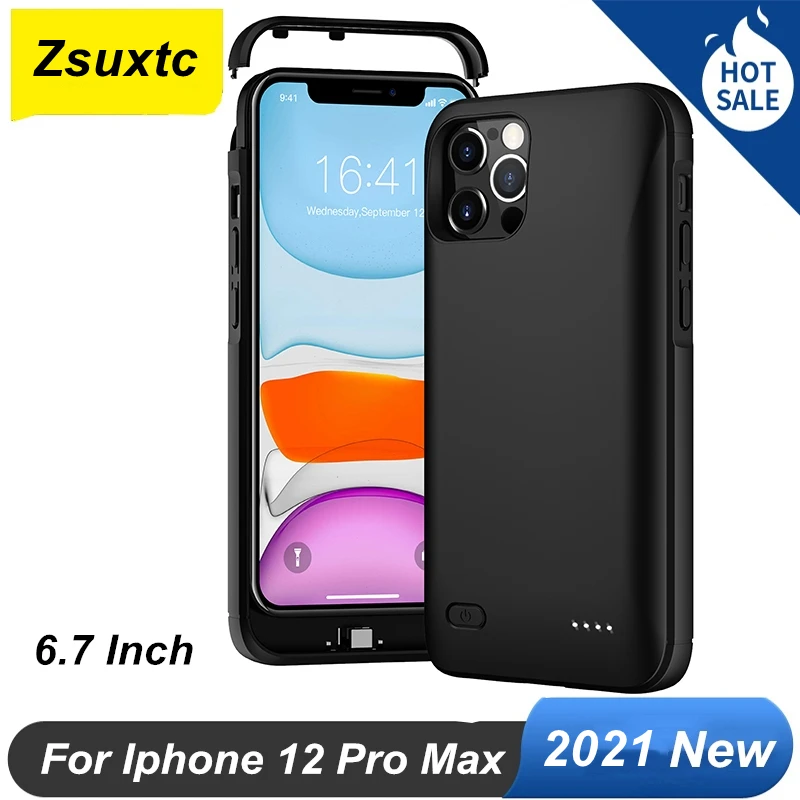 Чехол-аккумулятор для iphone 12 Pro Max, 5000 мАч, 6,7 дюйма 
Чехол-аккумулятор для iphone 12 Pro Max, 5000 мАч, 6,7 дюйма