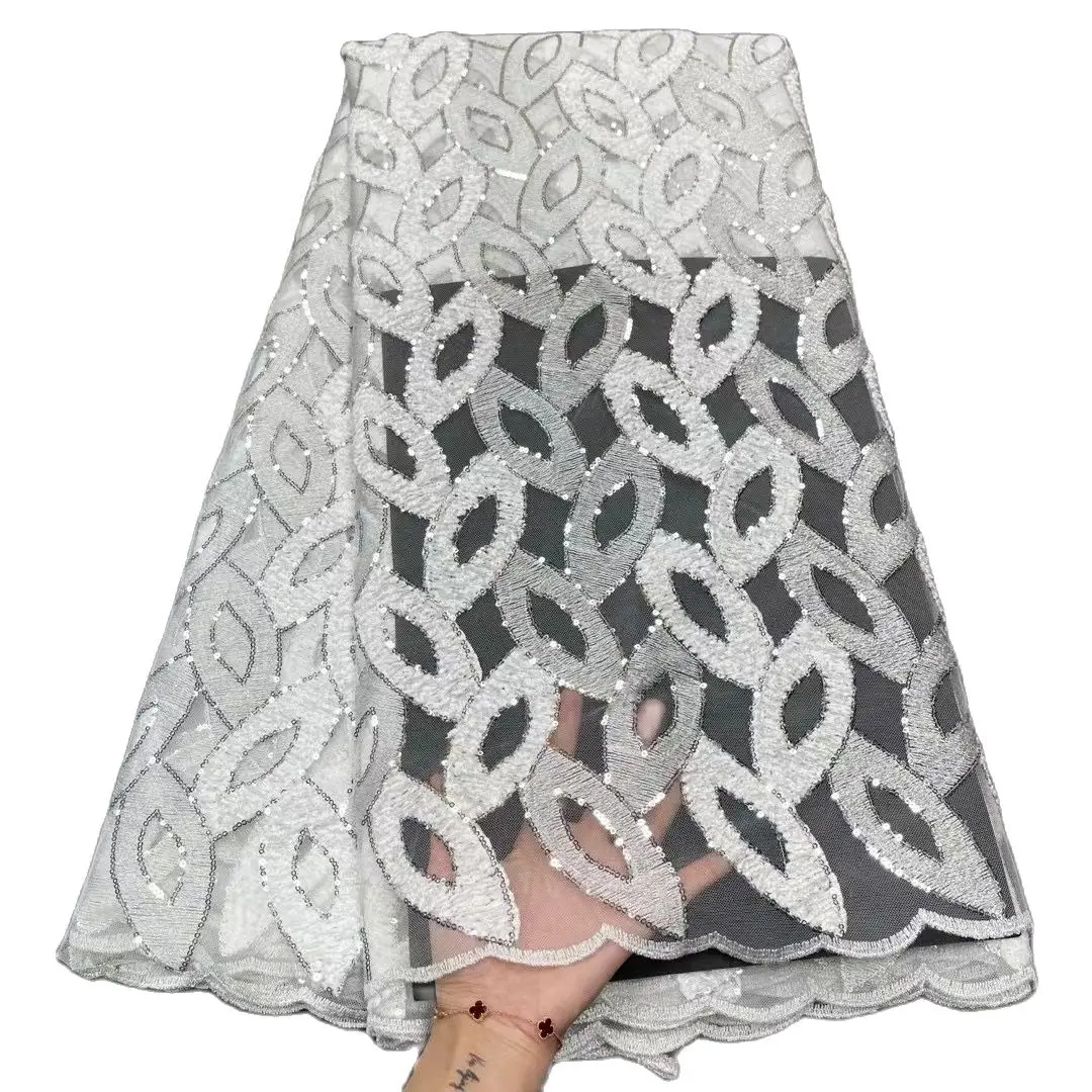 French Design Pure White Sequins Fabric African 2022 High Quality Tulle Lace Velvet Fabric Nigeria For Wedding Celebration Dress
French Design Pure White Sequins Fabric African 2022 High Quality Tulle Lace Velvet Fabric Nigeria For Wedding Celebration Dress