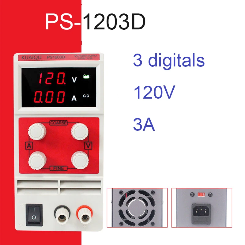 PS1203D 0,1 в а светодиодный цифровой дисплей двойной потенциометр точная регулировка Профессиональный импульсный источник питания постоянног...
PS1203D 0,1 в а светодиодный цифровой дисплей двойной потенциометр точная регулировка Профессиональный импульсный источник питания постоянног...