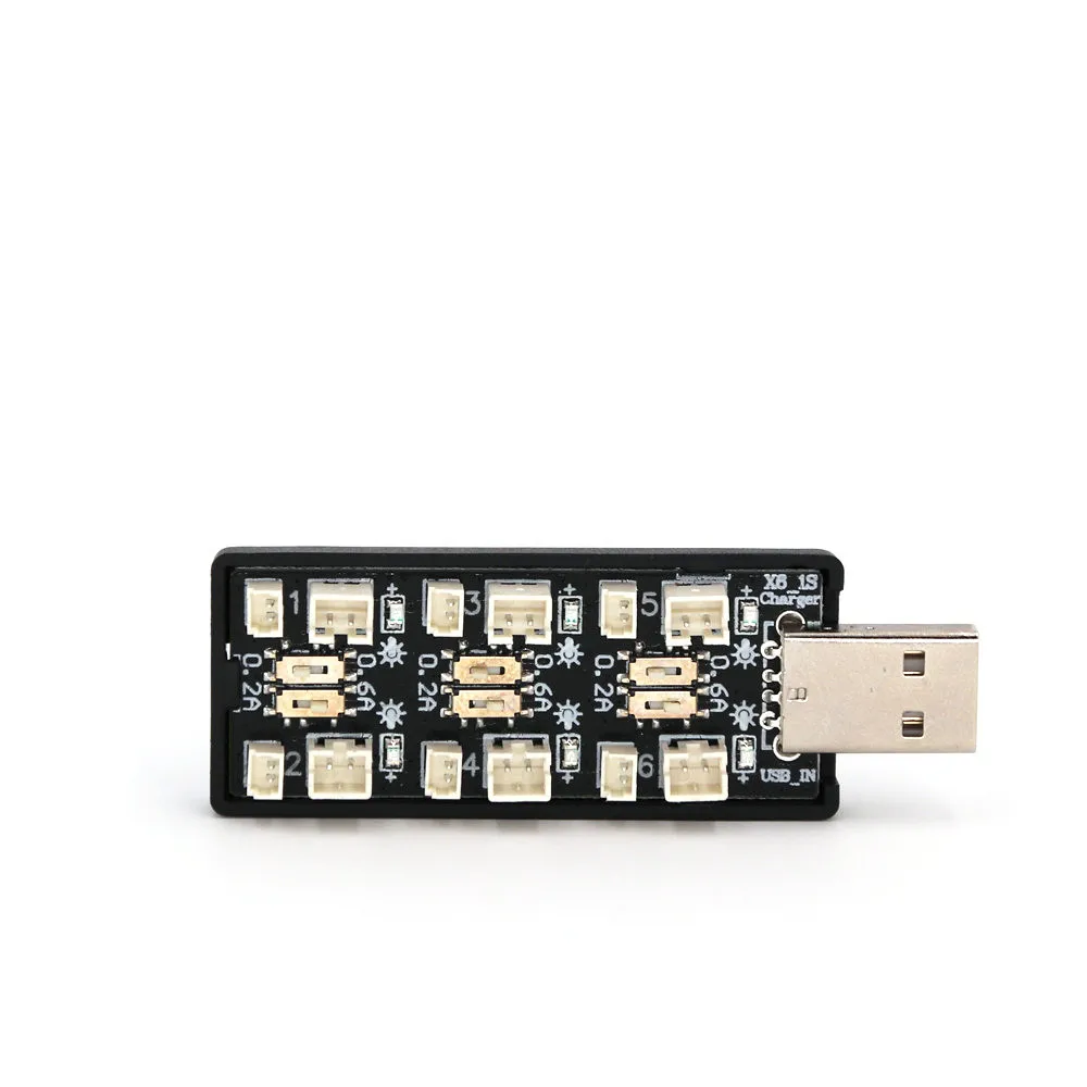 6CH USB 3.8V 1S LiHv Lipo Battery Charging Adapter Board 5V 2A USB Battery Charger Board for RC Cine Whoop Drone Battery
6CH USB 3.8V 1S LiHv Lipo Battery Charging Adapter Board 5V 2A USB Battery Charger Board for RC Cine Whoop Drone Battery