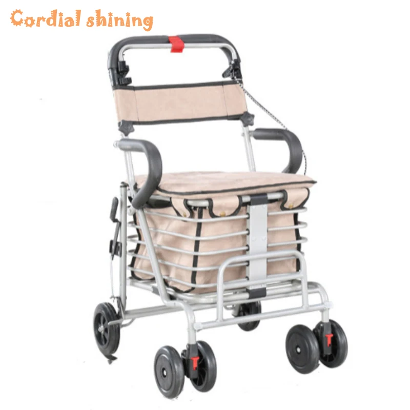 Cordial Shining Elderly Shopping Cart With Wheels Seat Trolley Collapsible Convenience Can Sit Push Grocery cart
Cordial Shining Elderly Shopping Cart With Wheels Seat Trolley Collapsible Convenience Can Sit Push Grocery cart