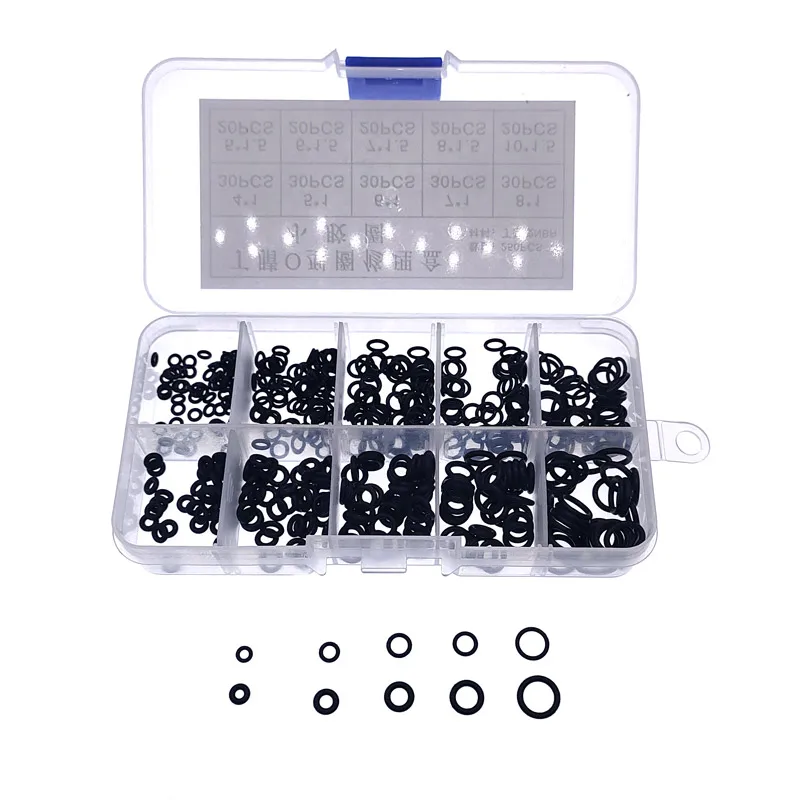 250pcs/box NBR Seal Ring Kit Thickness 1mm 1.5mm Nitrile Rubber NBR O-Ring Gasket Sealing Ring O Rings Rubber
250pcs/box NBR Seal Ring Kit Thickness 1mm 1.5mm Nitrile Rubber NBR O-Ring Gasket Sealing Ring O Rings Rubber