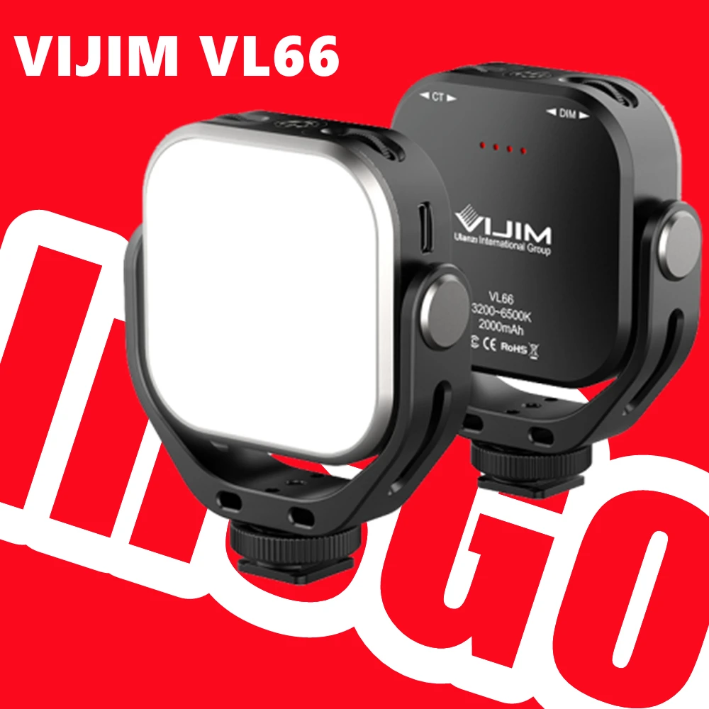 Ulanzi Vijim VL66 Adjustable LED Video Light with 360 Rotation Mount Bracket Rechargable DSLR SLR Mobile Portable Fill Light
Ulanzi Vijim VL66 Adjustable LED Video Light with 360 Rotation Mount Bracket Rechargable DSLR SLR Mobile Portable Fill Light
