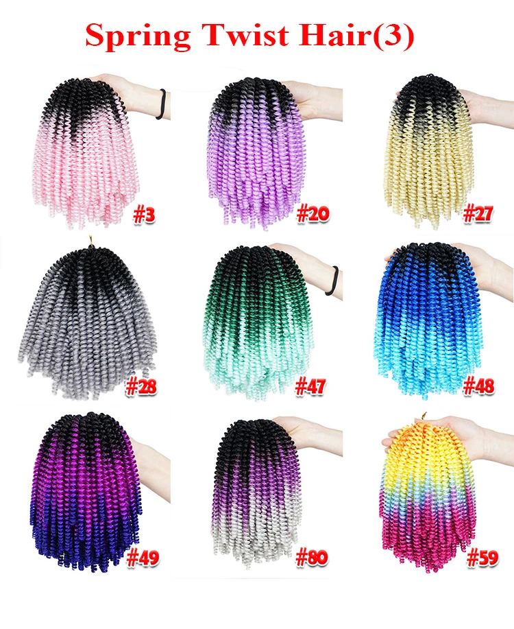 Fluffy Spring Twist Hair Extensions Black Brown Burgundy Ombre Crochet Braids Synthetic Braiding Hair Bomb Nubian Bounce Twist
Fluffy Spring Twist Hair Extensions Black Brown Burgundy Ombre Crochet Braids Synthetic Braiding Hair Bomb Nubian Bounce Twist