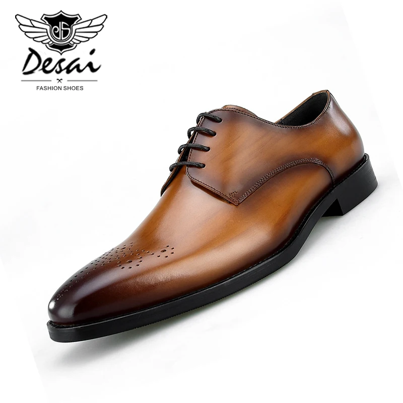 Men's Genuine Leather British Brock Shoes Engraved Leather Business Dress Cowhide Hand-Polished Male Shoes
Men's Genuine Leather British Brock Shoes Engraved Leather Business Dress Cowhide Hand-Polished Male Shoes