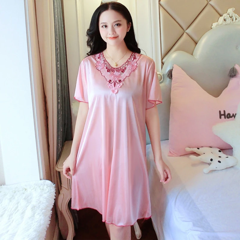 2020 Plus Size 3XL Women's Sexy Silk Nightgowns Ladies Lace Long Sleepwear Summer Girls Sleeveless Loose Sleepdress Sleepshirts
2020 Plus Size 3XL Women's Sexy Silk Nightgowns Ladies Lace Long Sleepwear Summer Girls Sleeveless Loose Sleepdress Sleepshirts