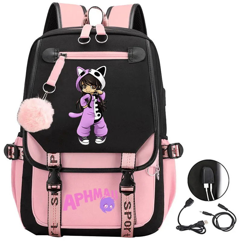 Fashion new style Aphmau print kawaii young men and women schoolbag travel backpack (with USB)
Fashion new style Aphmau print kawaii young men and women schoolbag travel backpack (with USB)