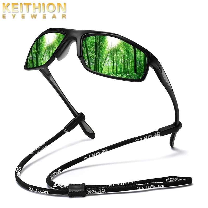 Солнцезащитные очки KEITHION Мужские поляризационные, стильные солнечные аксессуары с линзами ночного видения для вождения 
Солнцезащитные очки KEITHION Мужские поляризационные, стильные солнечные аксессуары с линзами ночного видения для вождения