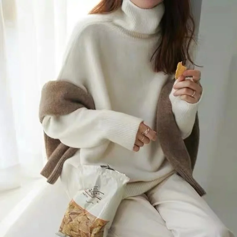 High Quality 2021 Basic Turtleneck Women Sweaters Autumn Winter Tops Loose Women Pullover Knitted Sweater Jumper Soft Warm Pull
High Quality 2021 Basic Turtleneck Women Sweaters Autumn Winter Tops Loose Women Pullover Knitted Sweater Jumper Soft Warm Pull